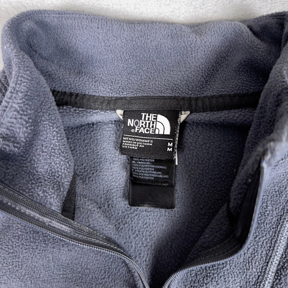 The North Face Mens Quarter Zip Fleece Pullover Gray Thumbhole M - Picture 3 of 6